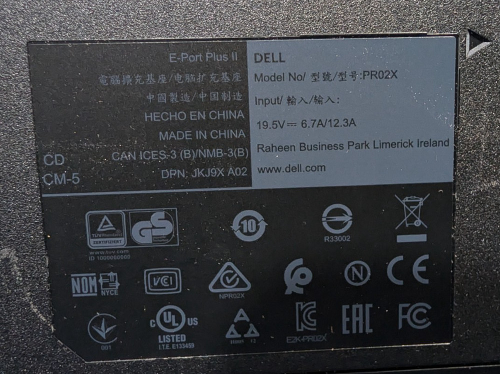 Dell E-Port Plus PR02X USB 3.0 Docking Station