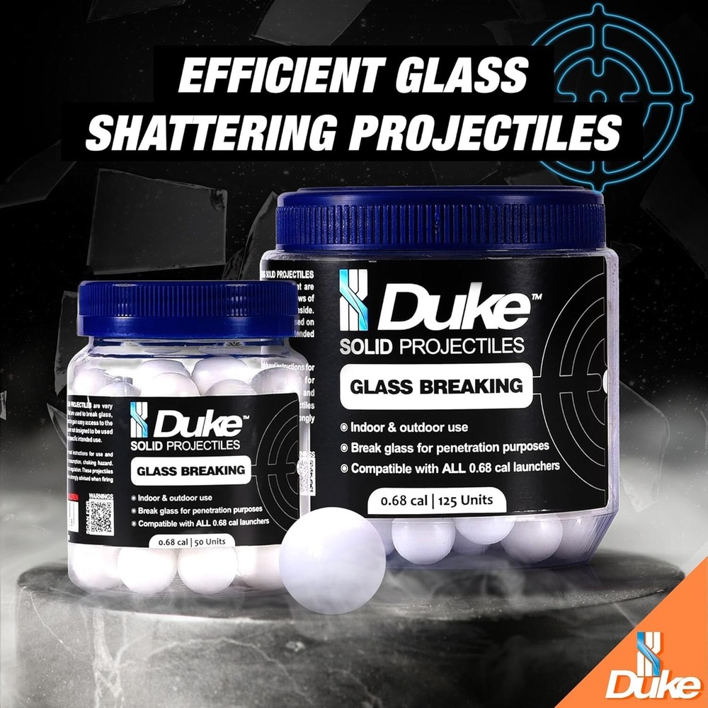 Duke Kinetic Projectiles - 68 Caliber Projectiles, 68 Cal 50 count, White