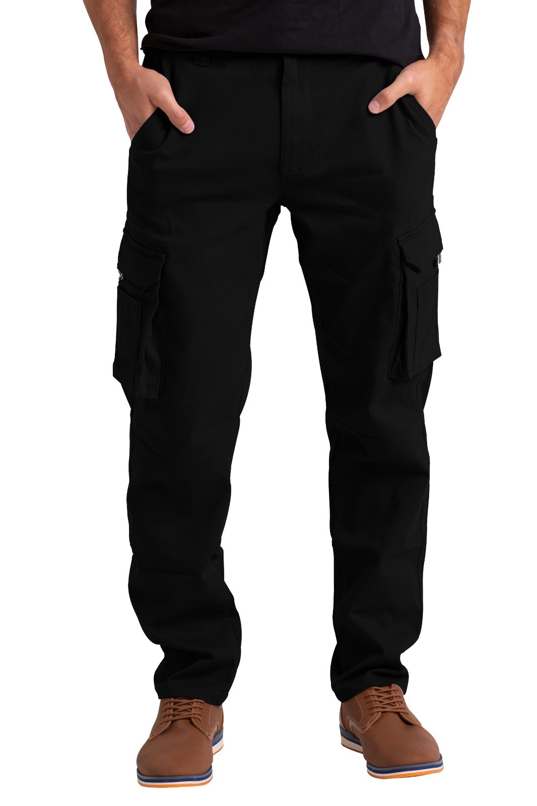 Men's Flex Cargo Trousers Heavy Duty Stretch Casual Pants