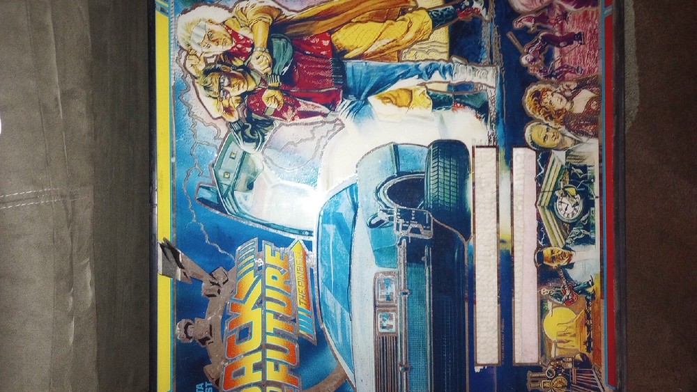 Back to the Future Vintage pinball backglass