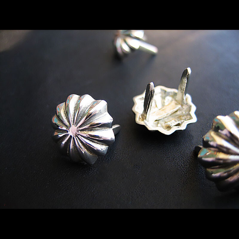 Solid Brass Leather Craft Rivet Stud Punk Screw Back Wallet bag Conchos Decor