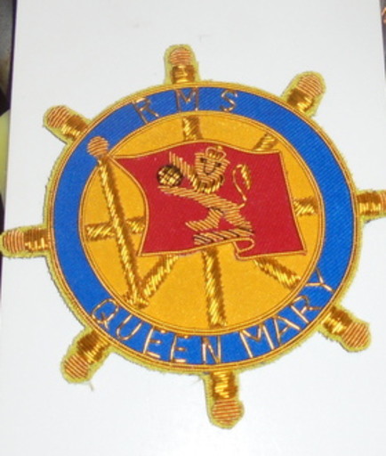 White Star Line RMS Queen Mary Ocean Liner Olympic Class Crest Patch Cunard Ship