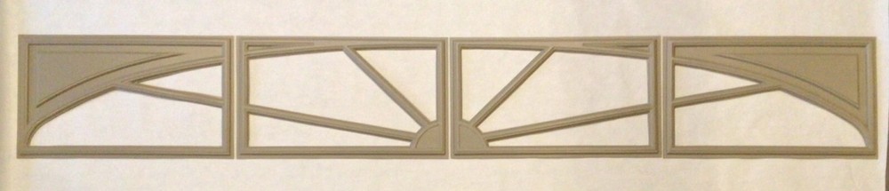 4 Amarr Sunray Replacement Inserts for Amarr Short Panel Garage Doors Sandtone
