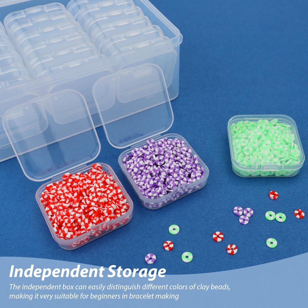 Moon Magpie Bead Organizers Box, Plastic Storage Cases Mini Clear