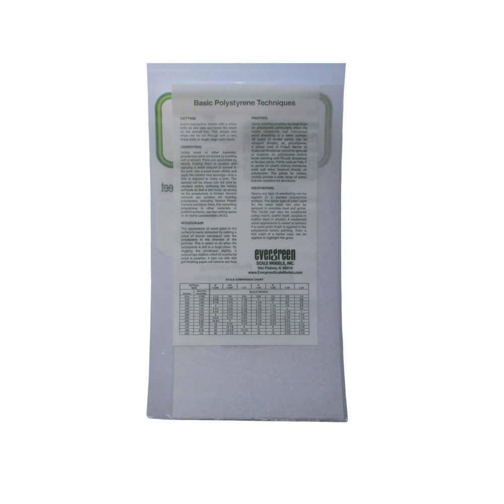 6 x 12" .015" CLEAR ORIENTED POLYSTYRENE 2 Sheets Evergreen 9007