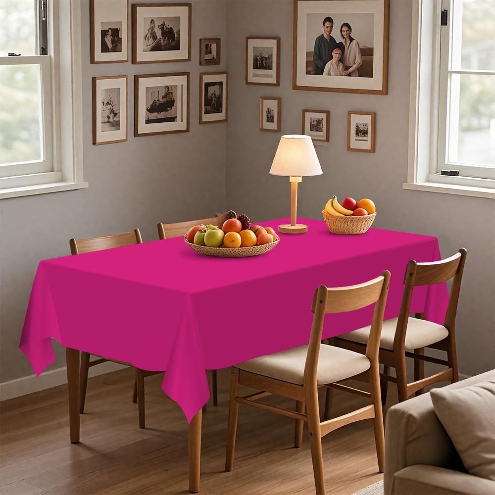 54IN X 160FT Plastic Table Cover Roll with Cutter , Cut to Size Plastic Table...