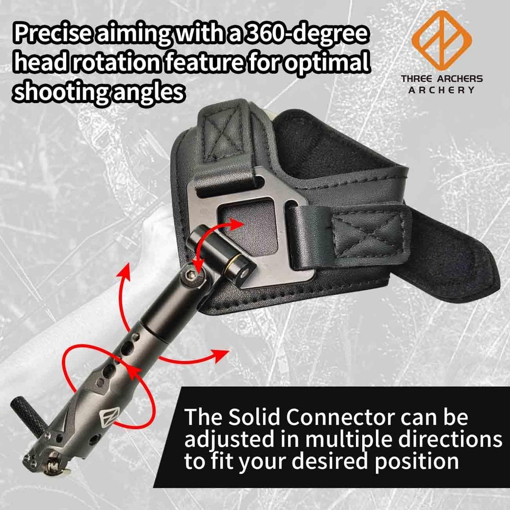 Quick Shot Magnetic Bow Release Aid with Leather Wrist Strap for Archery