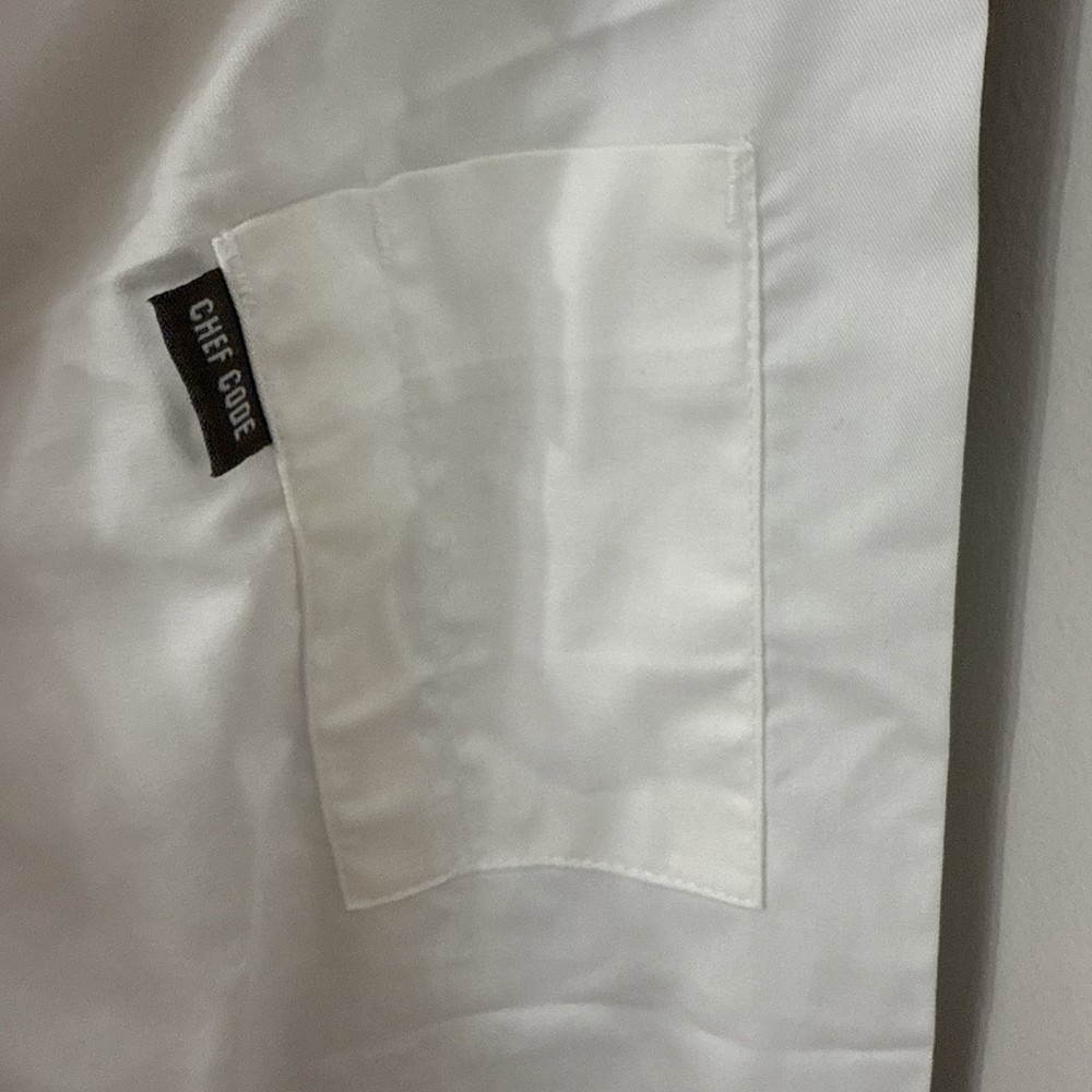 Chef Code Mens White Classic Chef Coat CC118 Size 5xl Culinary school uniform
