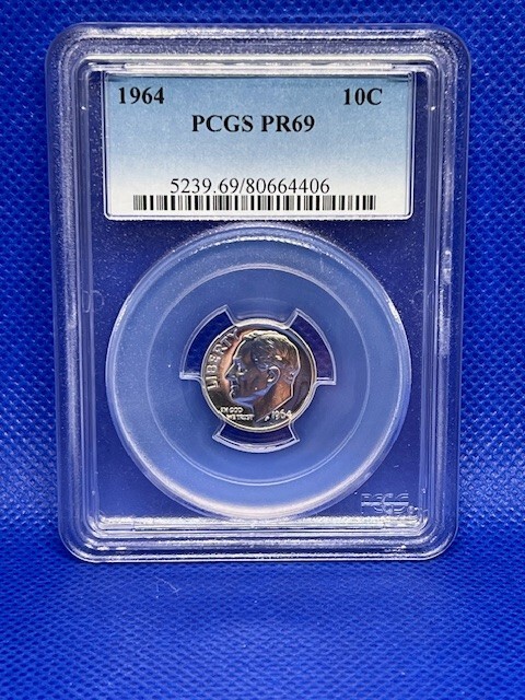 1964 PROOF SET WITH MAJOR VARIETIES PCGS 69/68