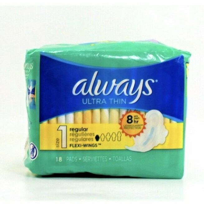 Always Ultra Thin Size 1 Regular 18 Pads