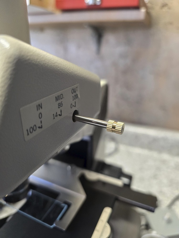 Nikon Microscope T Trinocular Head Replacement Pull Shaft with Brass Knob