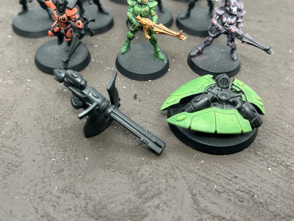 Warhammer 40k Aeldari Guardian Squad & Weapons Platform Assembled Mostly Unpaint