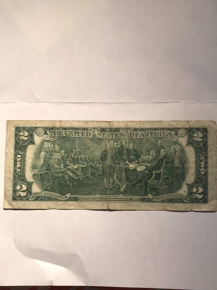 1976 2 $ Bill Missing Lane