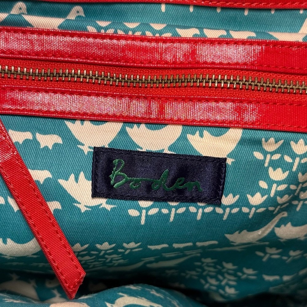 BODEN Backpack Red Coated Canvas