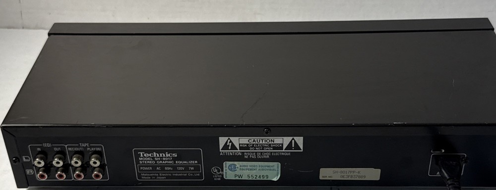 Technics SH-8017 Stereo Graphic Equalizer-Works. Tested