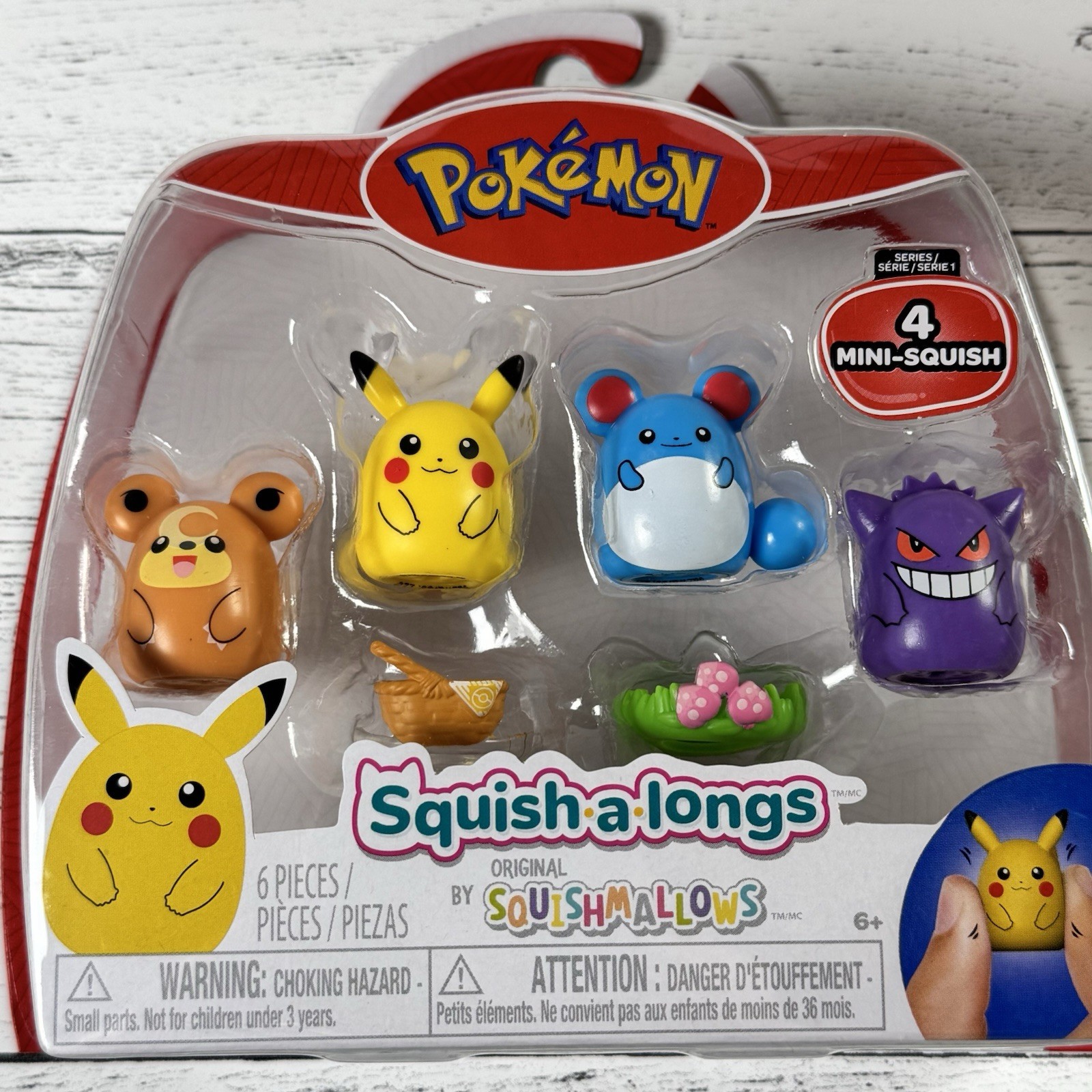 Squishmallows Lot of 2 Squishalongs Pokemon 4 Pack Pikachu Gengar Eevee More New