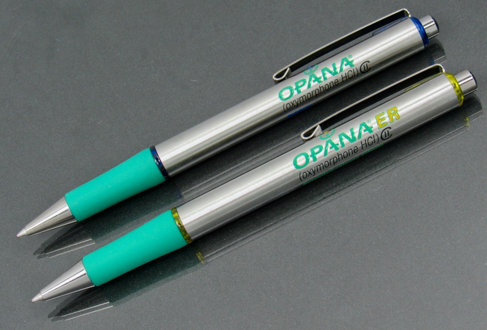 Opana Oxymorphone CII Metal PENS Boxed Set Drug Rep Pharmaceutical Promo HTF