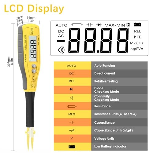 Digital SMD Tester 6000 Counts, Auto Ranging Intelligent Resistance