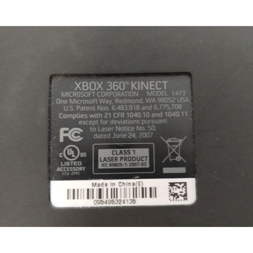 Microsoft XBOX 360 Kinect Black Camera/Motion Sensor SKU 2330