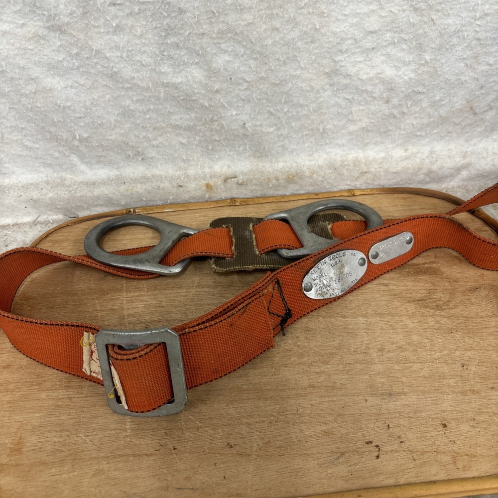 VINTAGE KLEIN TOOLS SAFETY BELT MODEL 5475 - Large