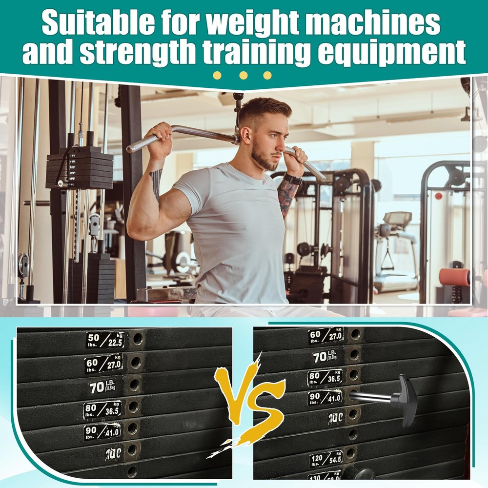 3PCS Weight Stack Pins, 6 " Locking Space Gym Pin Weight Stack for Lifting Ma...