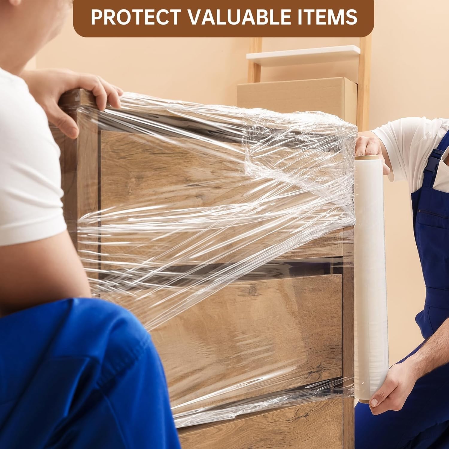 1 Roll Hand Stretch Plastic Film Shrink Pallet Wrap 18" X 1000 FT Heavy Duty