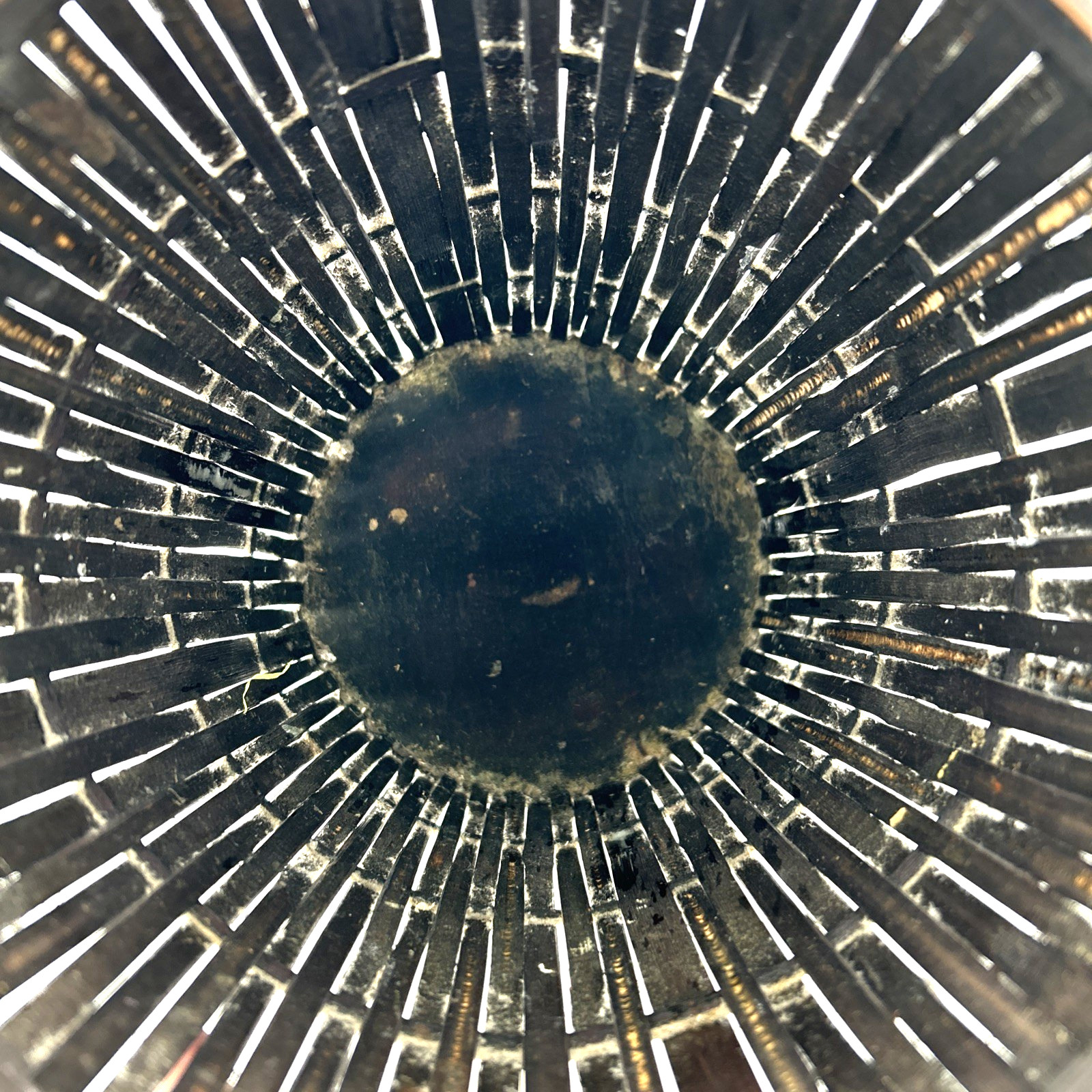 Stained Bamboo Umbrella Stand Holder 15” x 9"