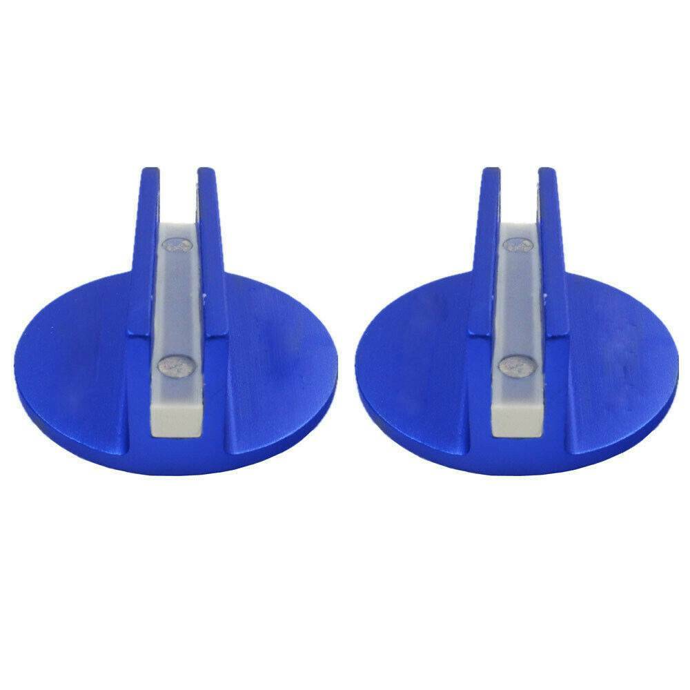 2PC Blue Universal Jack Disk Pad Adapter Aluminium Pinch Weld Side JackPad