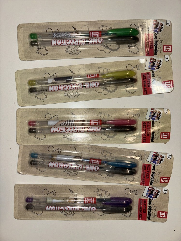 One Direction Glitter Gel Pen Set (5) & Mini Notebook (2)