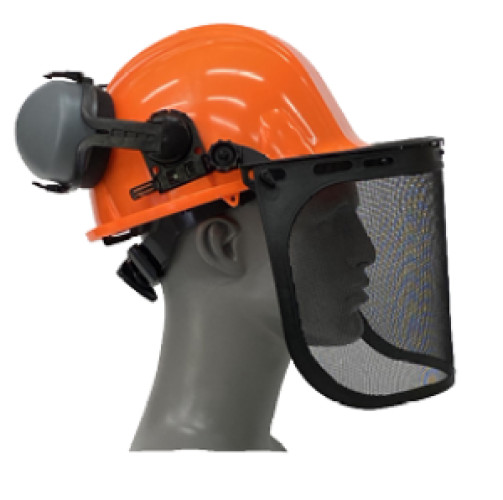 Forestry Combo Safety Kit Full Face Protection Hard Hat, Ear Muff, Mesh Screen.