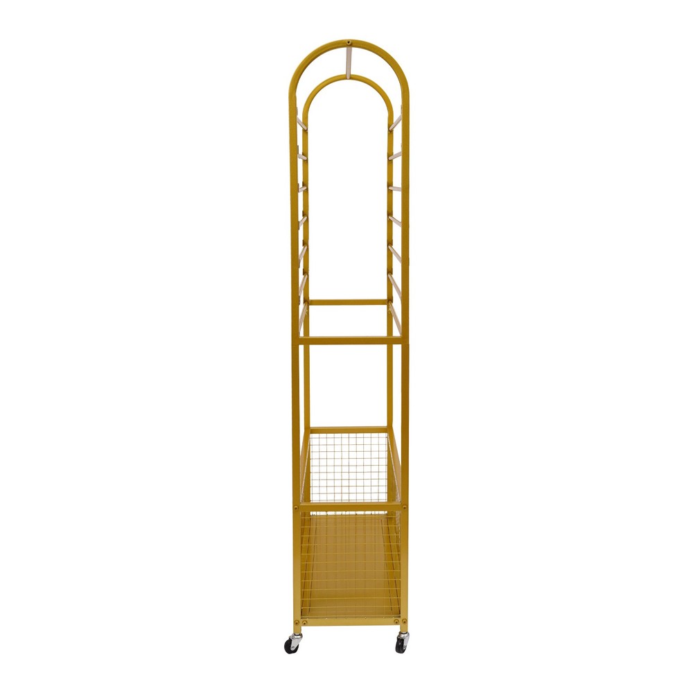 Multifunctional Flower Wrapping Paper Storage Stand Display Rack with Wheels