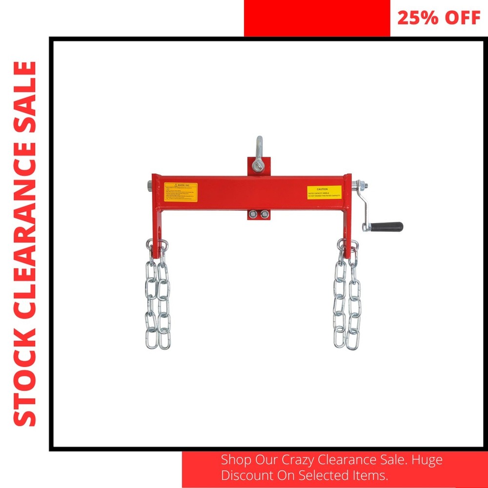 Engine Hoist Load Leveler 4000 LBS Shop Crane with 2 Chains