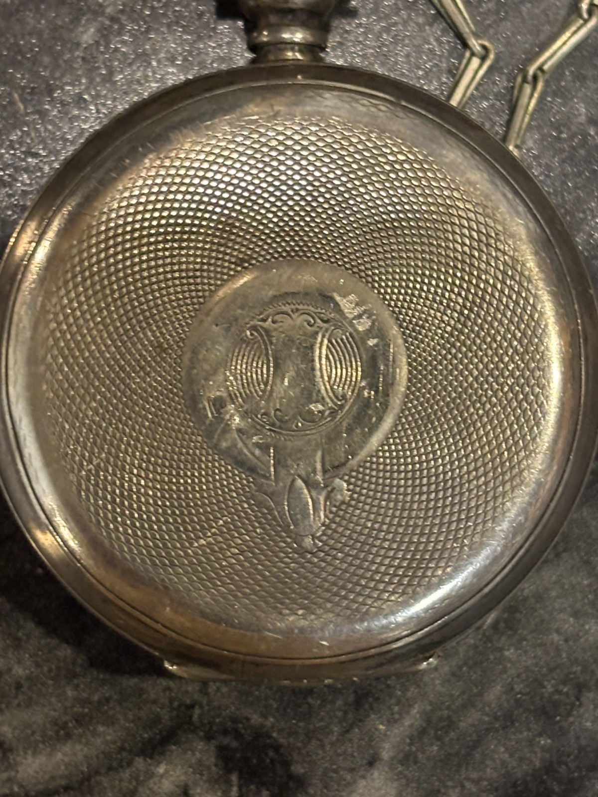 VINTAGE BUREN 935 STERLING POCKETWATCH WORKING 50mm KEY WIND NEEDS SERVICED