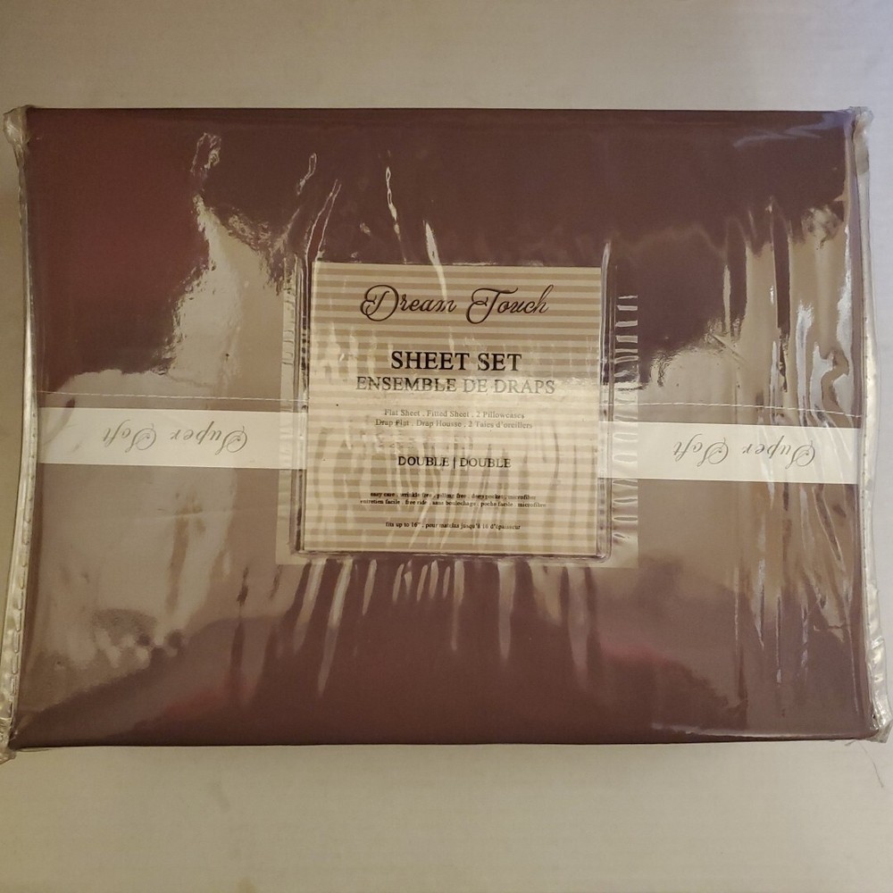 Dream Touch 4 Piece Sheet Set Double Purple New