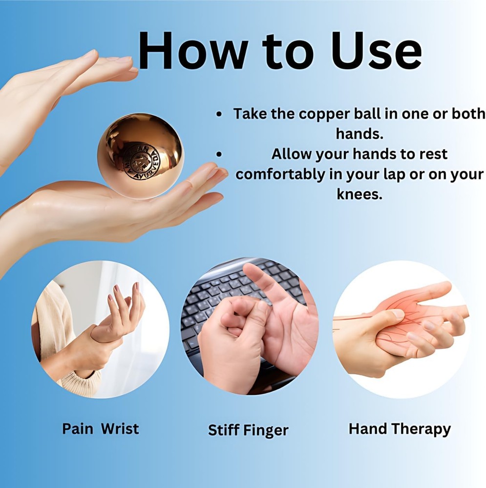 Solid Copper Balls 1.5" - 2 Pack - Pure Metal, Mental Agility, Therapy