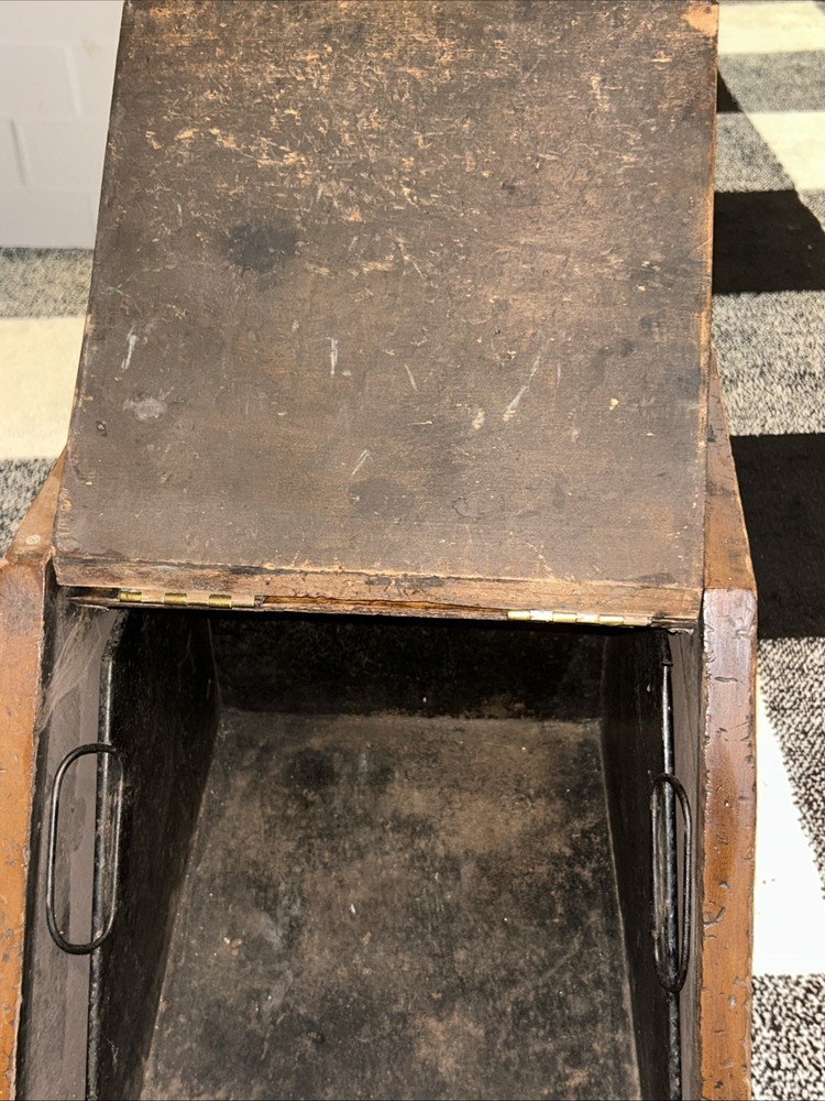 Antique Wooden and Brass Coal Scuttle