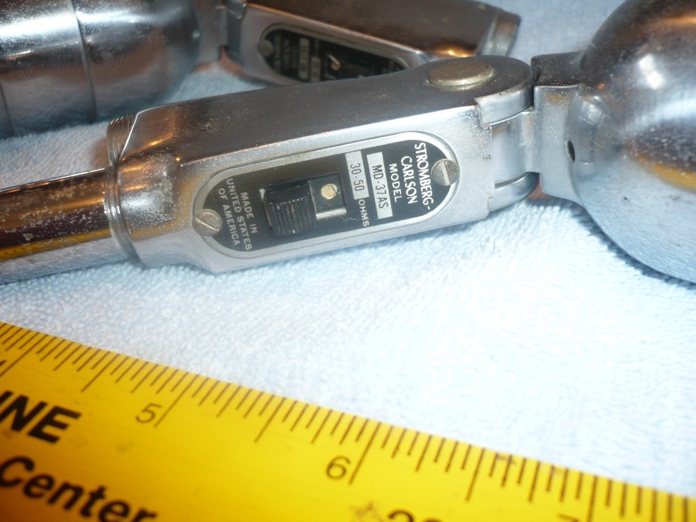 2 Stromberg Carlson Model MD-37AS Dynamic Microphone Vintage untested