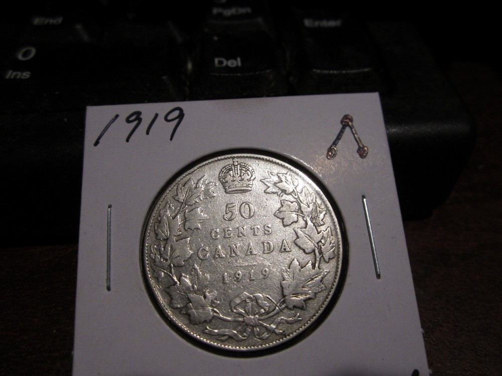 1919 - Canada - 50 cent coin - silver Canadian half dollar