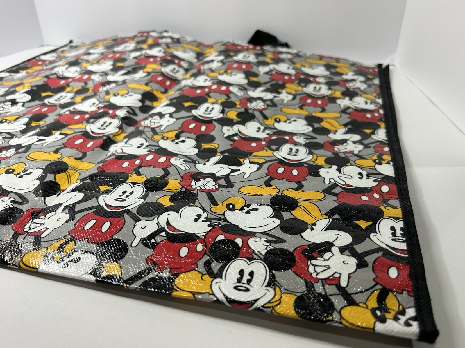 Disney Mickey Mouse Reusable Tote Bag Big 19x17x7 Multi Color Brand New