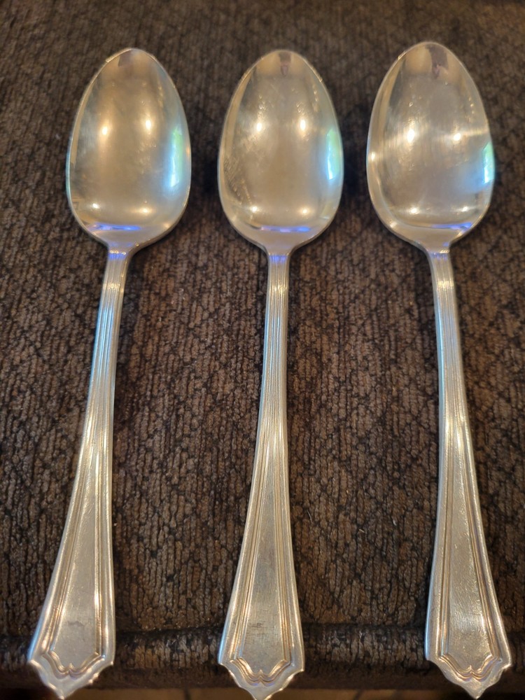 Whitby Dinner Spoons Silver Plate 3 Pieces