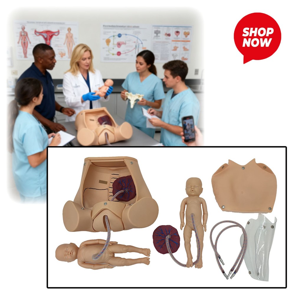 Whole Birthing Process Training Model PVC Multi Pregnancy Delivery Operation