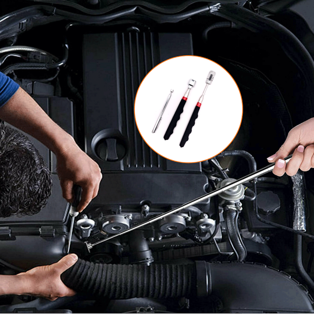 3pcs Magnet Pickup Tool Stick Telescoping Include 8 lb LED Light Grabber Extend