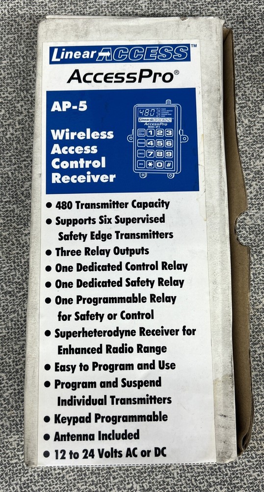 Linear AP-5 ACP00953 Single Portal Access Controller Programmable Relay 2 Doors