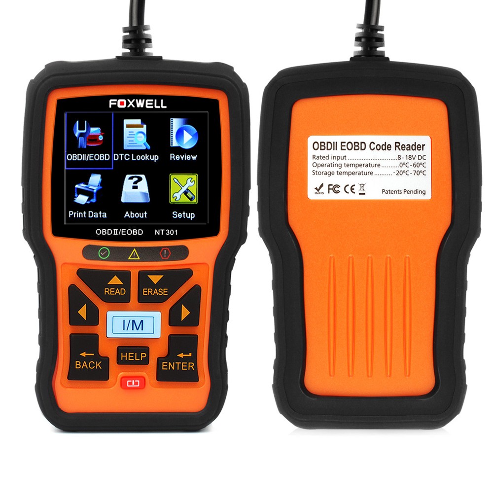 NT301 EOBD OBDII Car Check Engine Fault Code Reader Auto Diagnostic Scanner Tool