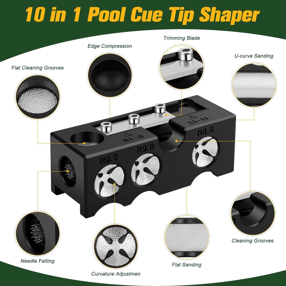 Billiards Pool cue Tips Replacement kit, Professional Pool Cue Tip Repair Kit...
