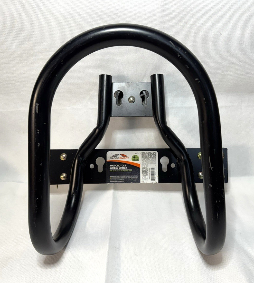 CargoSmart Motorcycle Wheel Chock Connects to X-Track Fits Up To 7" Wide Tires