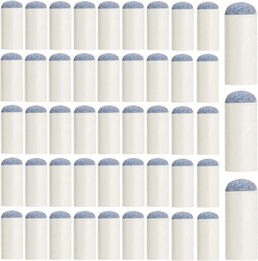 50 Pieces 13 mm Billiard Pool Cue Tips Slip-on Cue Tips Replacements