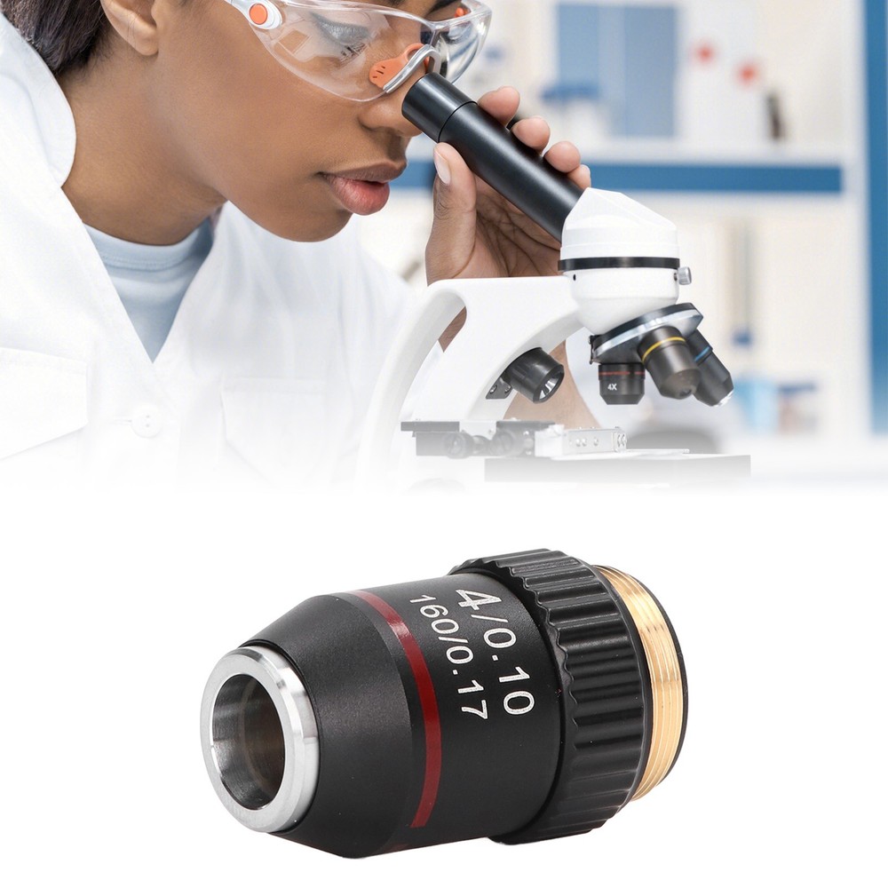 Achromatic Microscope Objective 4X High Magnification Lens 20.2mm Interface