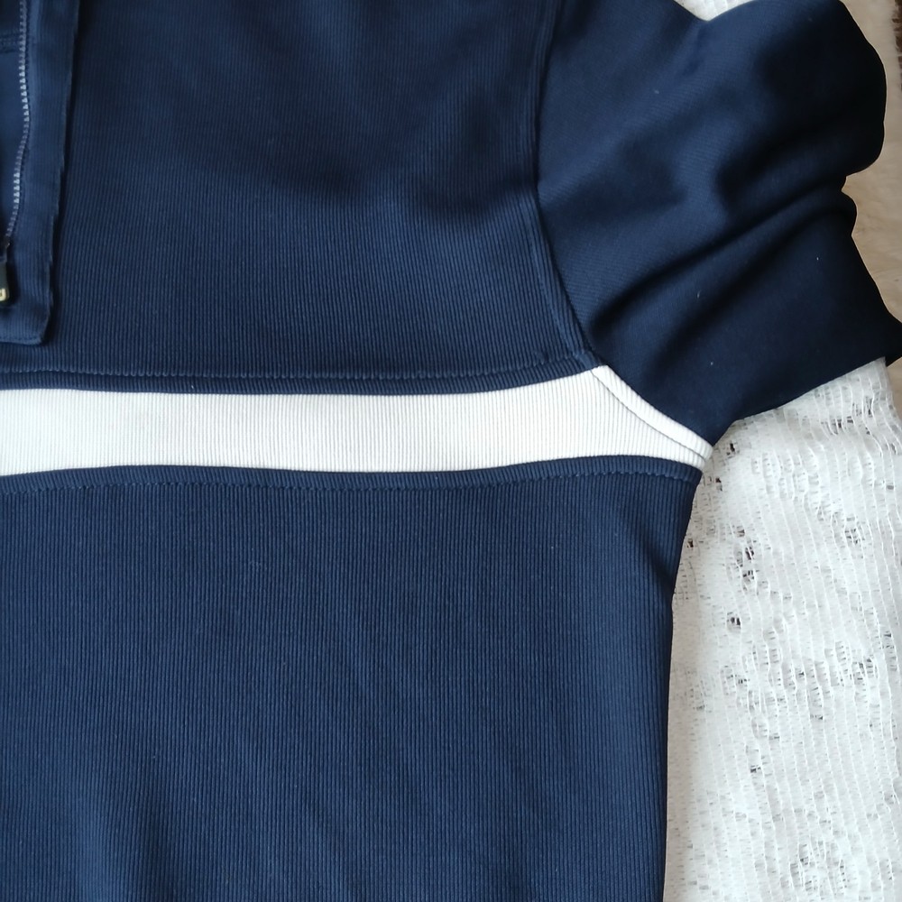 FootJoy Quarter Zip Performance Pullover Sweater Mens M Blue Stretch Golf