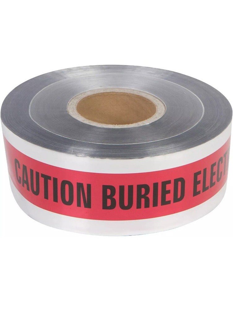 Morris 69030 Underground Electrical Foil Lined Caution Tape – 3" Width